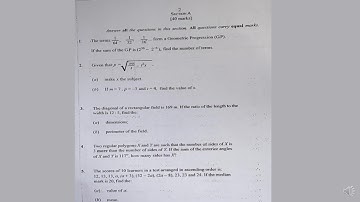 WASSCE 2022 Core mathematics paper 2 compulsory questions