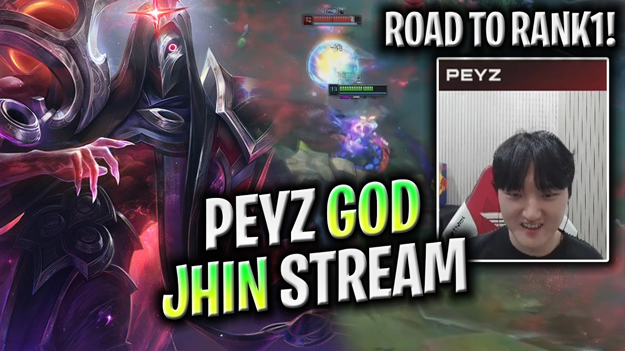 T1 PEYZ STREAM JHIN ROAD TO RANK 1 KOREA! 😱GODLIKE!🔥 | T1 Peyz Jhin ADC vs Ezreal in Stream!
