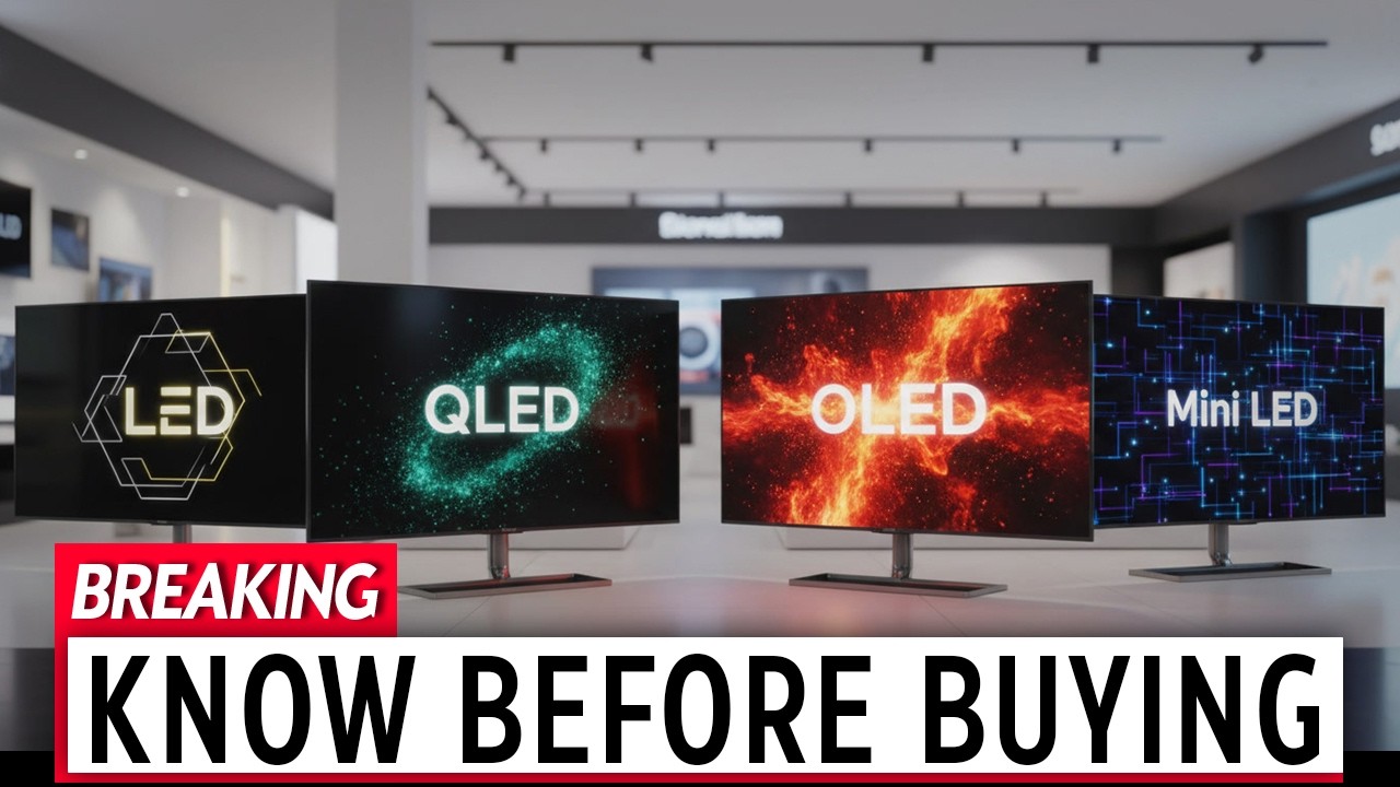 Phân biệt các công nghệ LED, QLED, OLED và mini LED trên tivi năm 2026