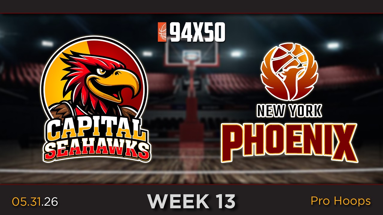 Capital Seahawks at New York Phoenix - WEEK 13 - 94x50 Pro Basketball League