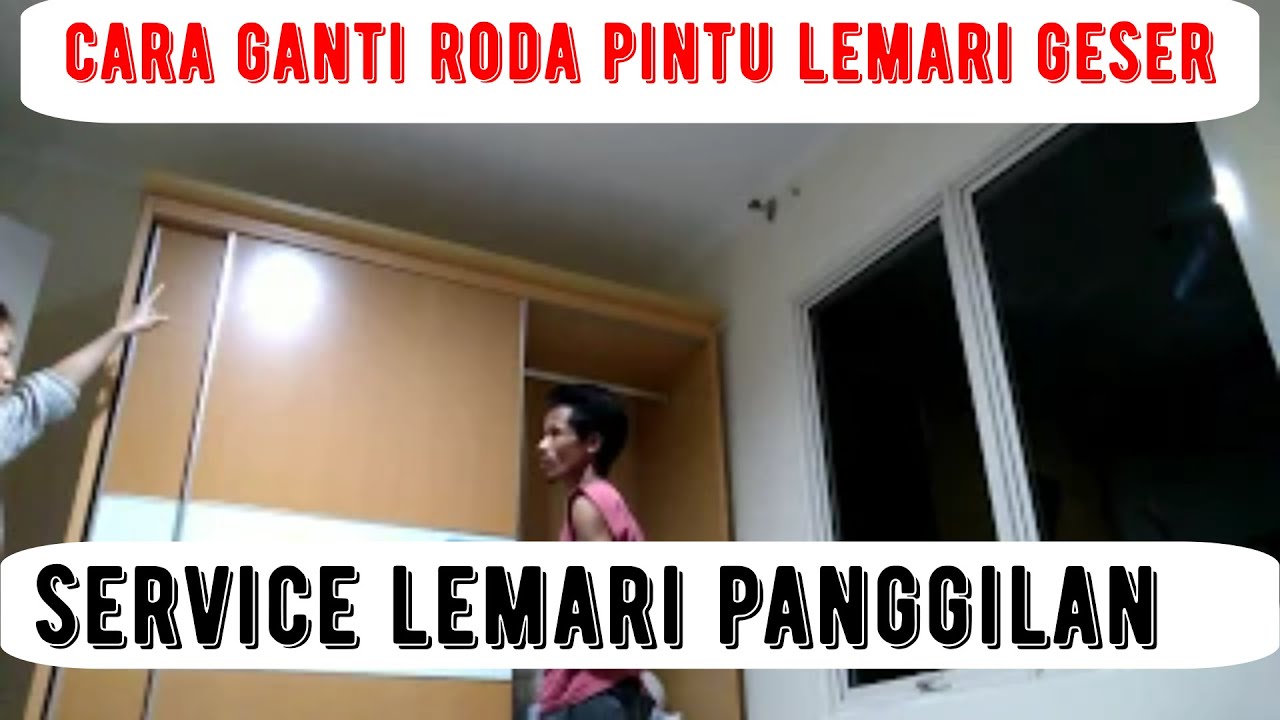 sevice lemari pintu  geser  pintu  terlepas dari reelnya 