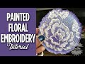 Elegant Hand Painted Embroidery Flowers Technique Tutorial- Epoxy Resin Coasters - LiaDia Designs