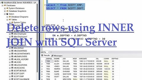 Delete using  inner join with SQL Server