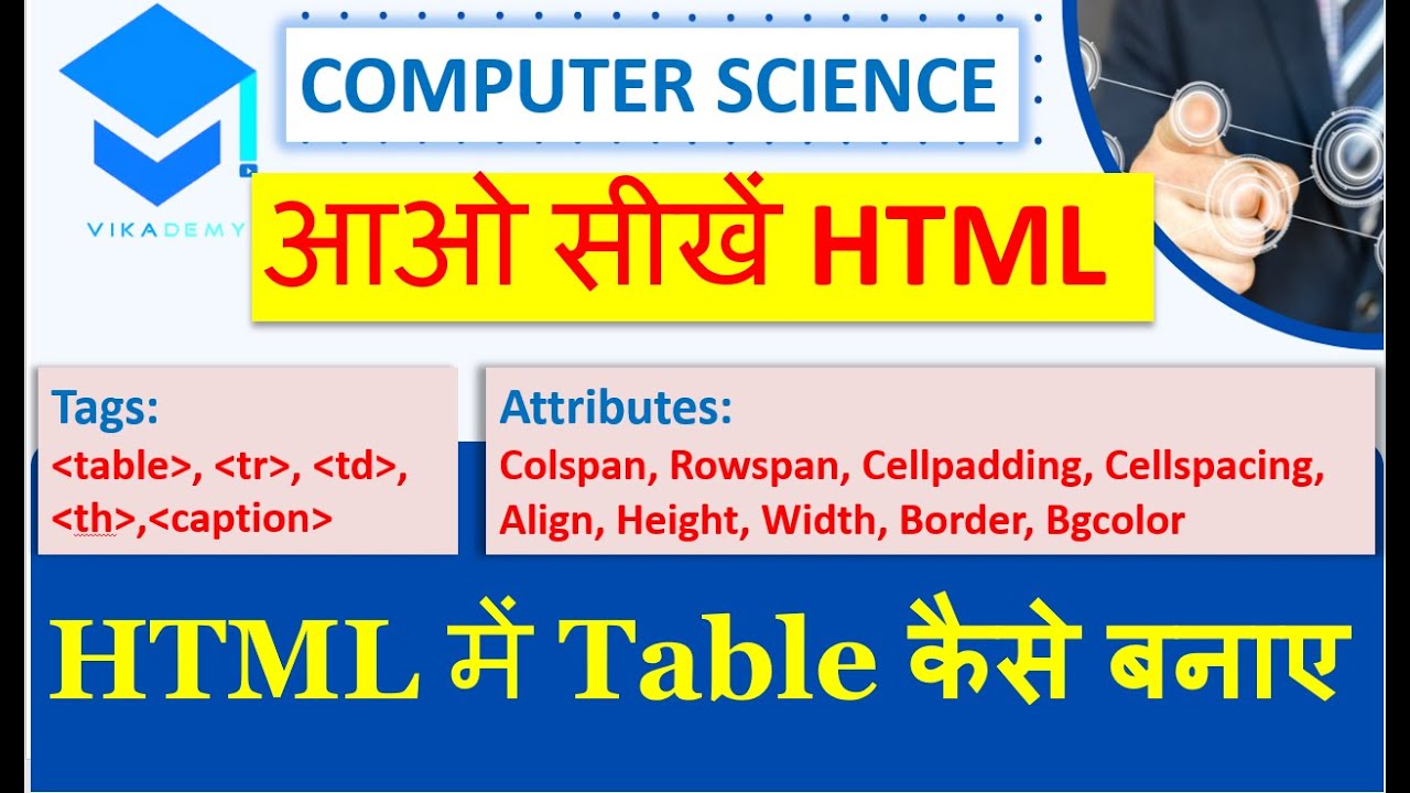How to Create Table in HTML || Table, Tr, Td, Th, Caption Tags in HTML || Rowspan, Colspan attribute