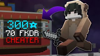 Destroying a KNOWN 300 STAR 70 FKDR CHEATER In Bedwars