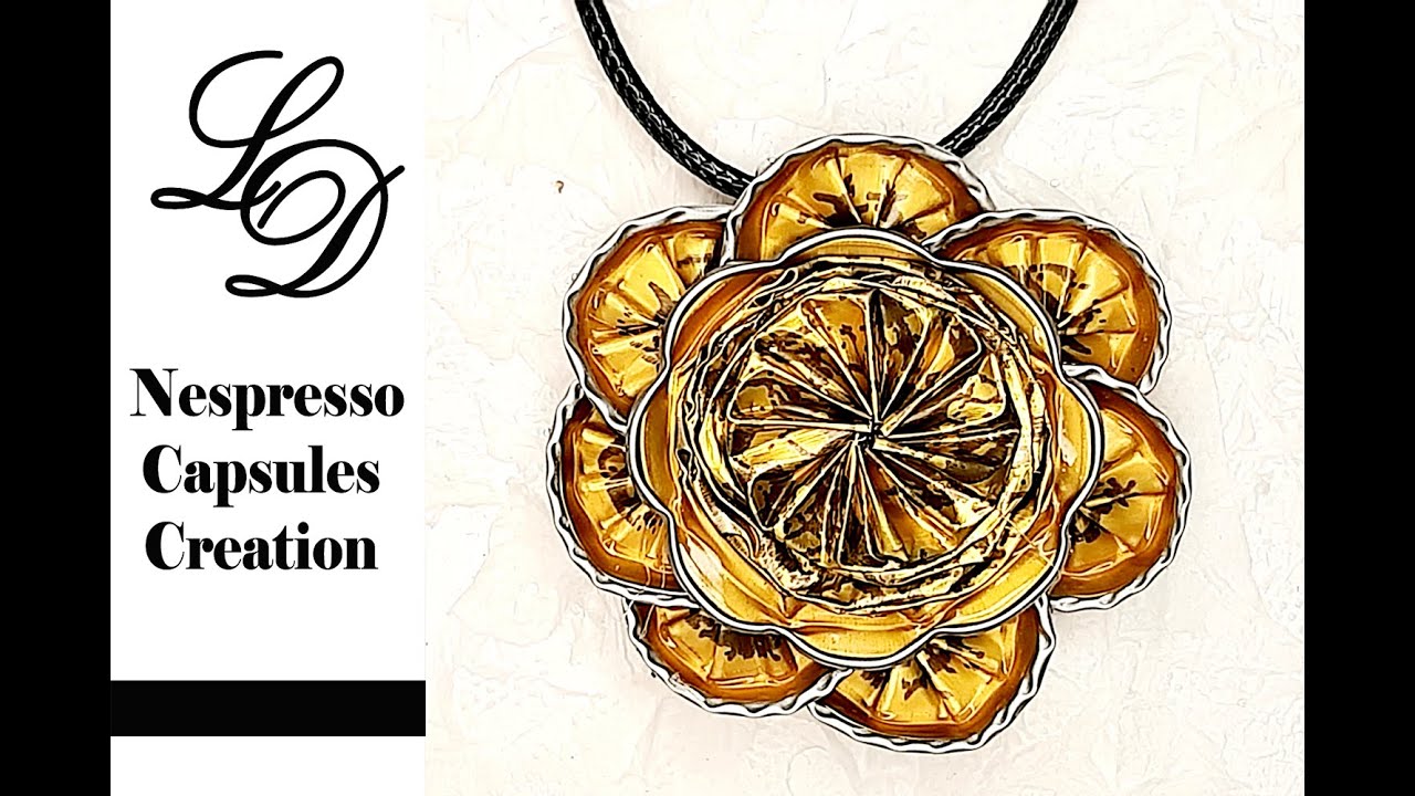 How to Recycle Coffee Pods - Easy DIY Nespresso Capsules Pendant- Jewelry Recycling - Zero Waste