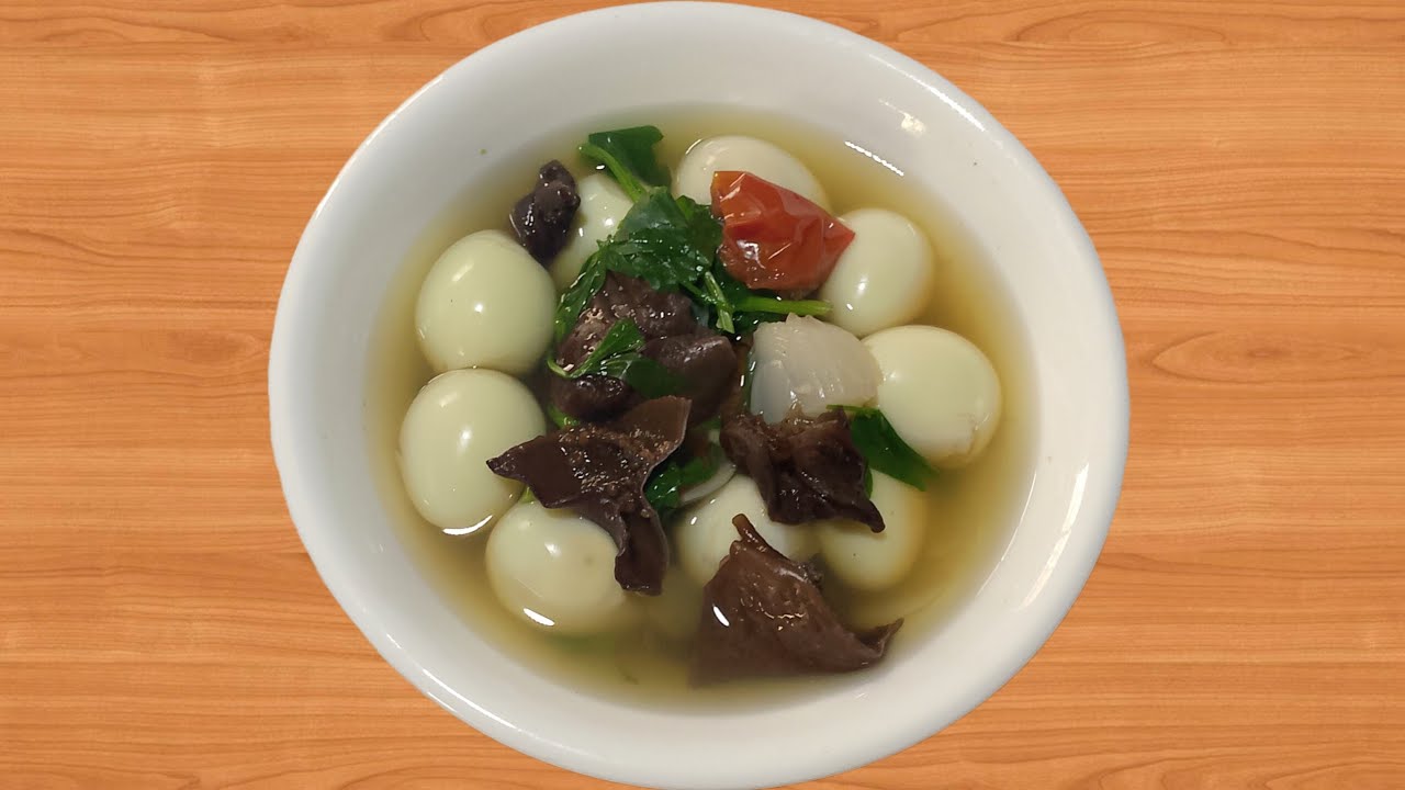 ငုံးဥမှိုဟင်းချို  လွယ်လွယ်ချက်နည်း🍲