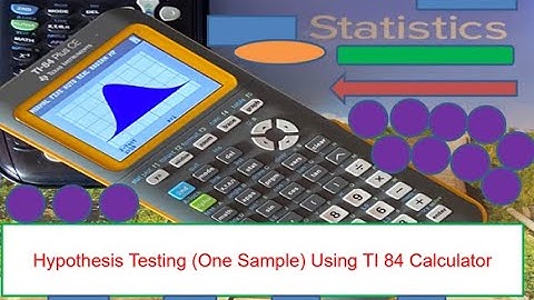 Hypothesis Testing (One Sample) Using TI 84 Calculator