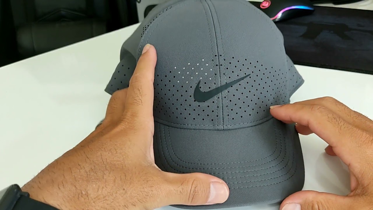 Boné Nike Aba Curva Arobill L91 Cap - Cinza+Branco - YouTube
