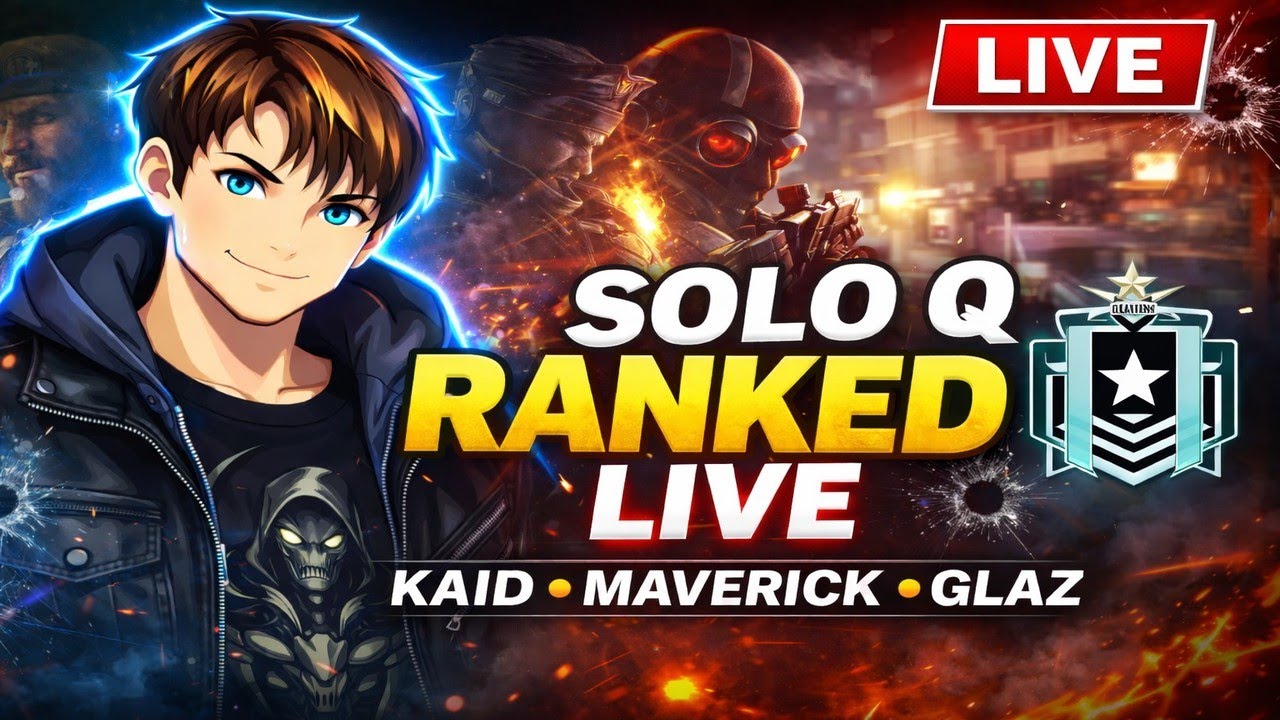 SOLO Q RANKED LIVE 🔥 Clutching with Kaid, Maverick & Glaz | R6 Siege ...