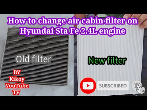 How to change air cabin filter simple and easy 2018 Hyundai Sta Fe 2.4L engine | KIKOY YOUTUBE TV