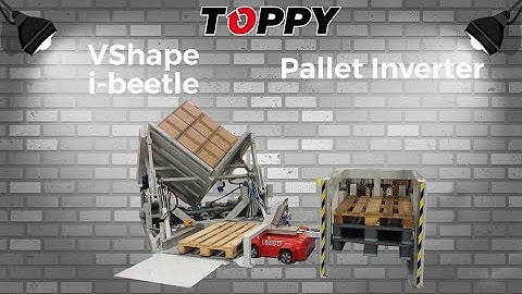 Inline pallet inverter "I-Beetle with V-Shape" (buckets)
