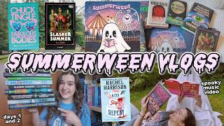 SUMMERWEEN Days 1 + 2 VLOG 👻 || five-star horror book, spooky music video, slasher summer, and more!