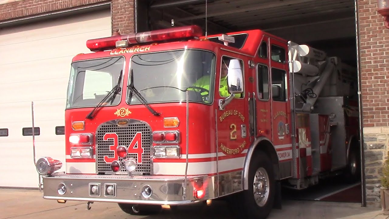 llanerch Fire Company Tower 34 Responding YouTube