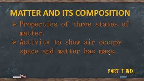 MATTER AND ITS COMPOSITION | PROPERTIES OF MATTER AND ACTIVITY | ICSE CLASS 7