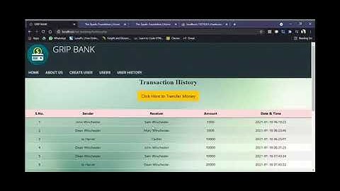 GRIP BANK- Web Development Internship Video