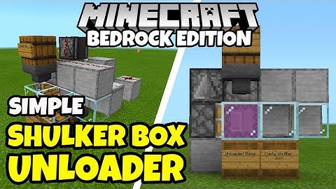 SHULKER BOX UNLOADER (Works With Empty Boxes) Minecraft Bedrock Edition (MCPE/Xbox/Windows 10/PS4)