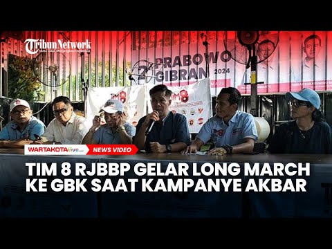 Tim 8 RJBBP Gelar Long March ke GBK Saat Kampanye Akbar Prabowo Gibran