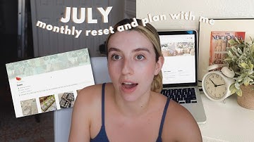 july monthly reset & plan with me 2022 | setting goals, monthly reflection & youtube analytics