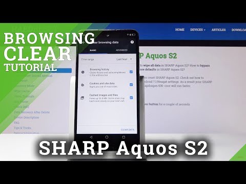 How to Clear Browser Data in SHARP Aquos S2 - Delete History & Cookies