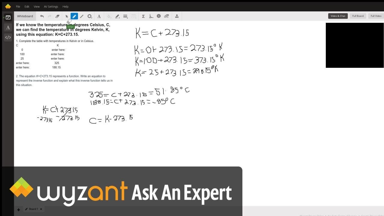 If We Know The Temperature In Degrees Celsius C We Can Find The Temperature In Degrees Kelvin K Using This Equation K C 273 15 Wyzant Ask An Expert