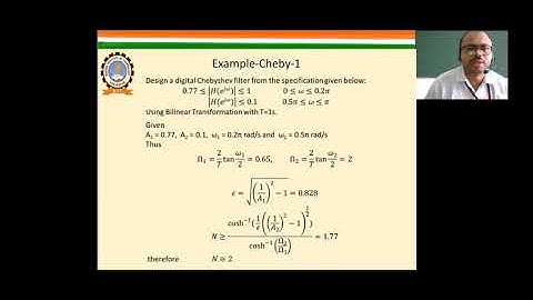 DSP L- 24  IIR filter Design Chebyshev