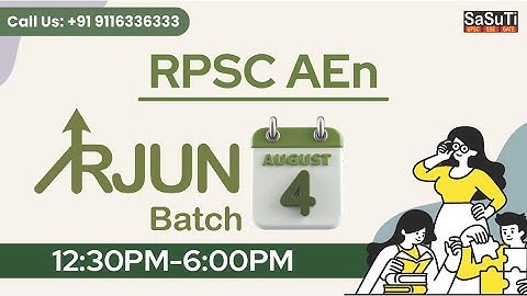 RPSC AEn | Offline & Online Batch | SaSuTi | Dushyant Sir | #rpscaen #aecivil