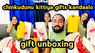 chinkudunu kittiya gifts kandaalo 🥰/gifts unboxing 🎁/diyafavas_official😍/couple vlog 💏