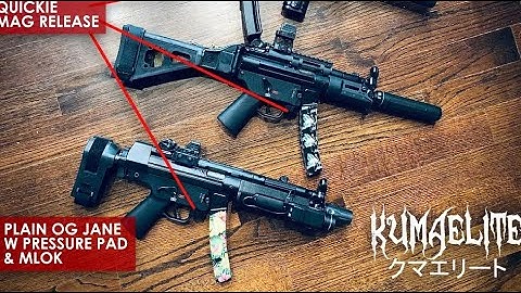 KUMA ELITE HK MP5, SP5, MP5K, SP5K OG JANE HAND GUARD W PRESSURE SWITCH AND M LOK MOUNT, MAG RELEASE