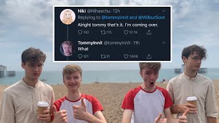 tommyinnit meets wilbur soot in real life! (twitter updates)