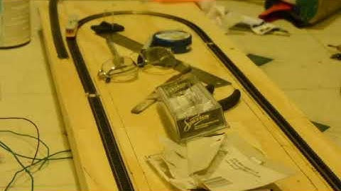 First progress video of 1 x 4 N scale trolley layout