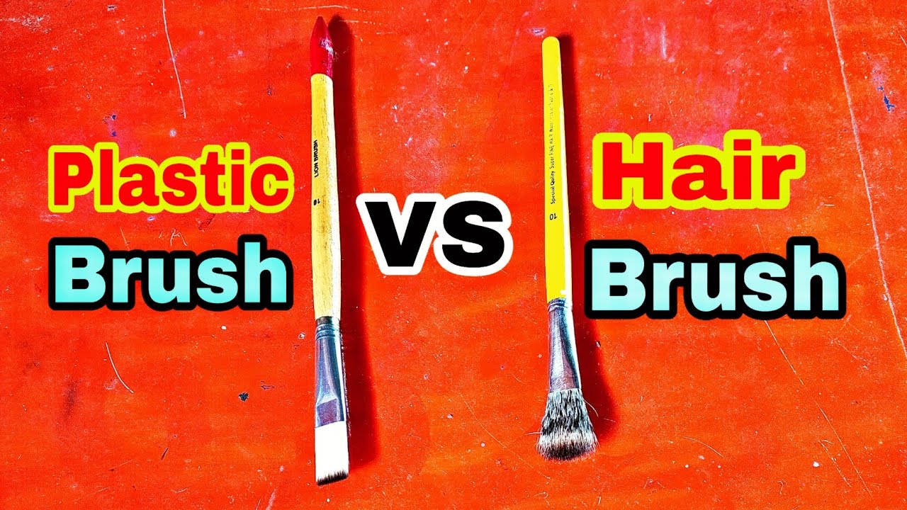 Plastic Brush Or Hair Brush Me Antar Kya hai??? 🤔dinaArt YouTube