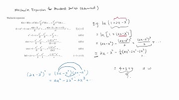 Maclaurin Expansion for Standard Series (Advanced)
