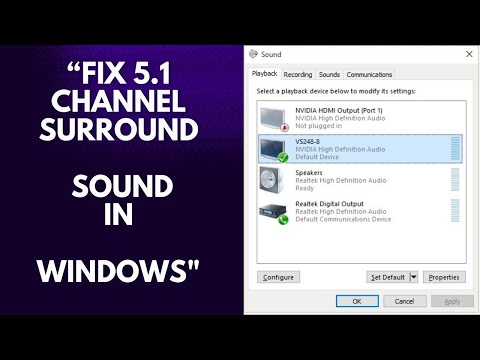Fix 5.1 Channel Surround Sound Not Working on Windows 10