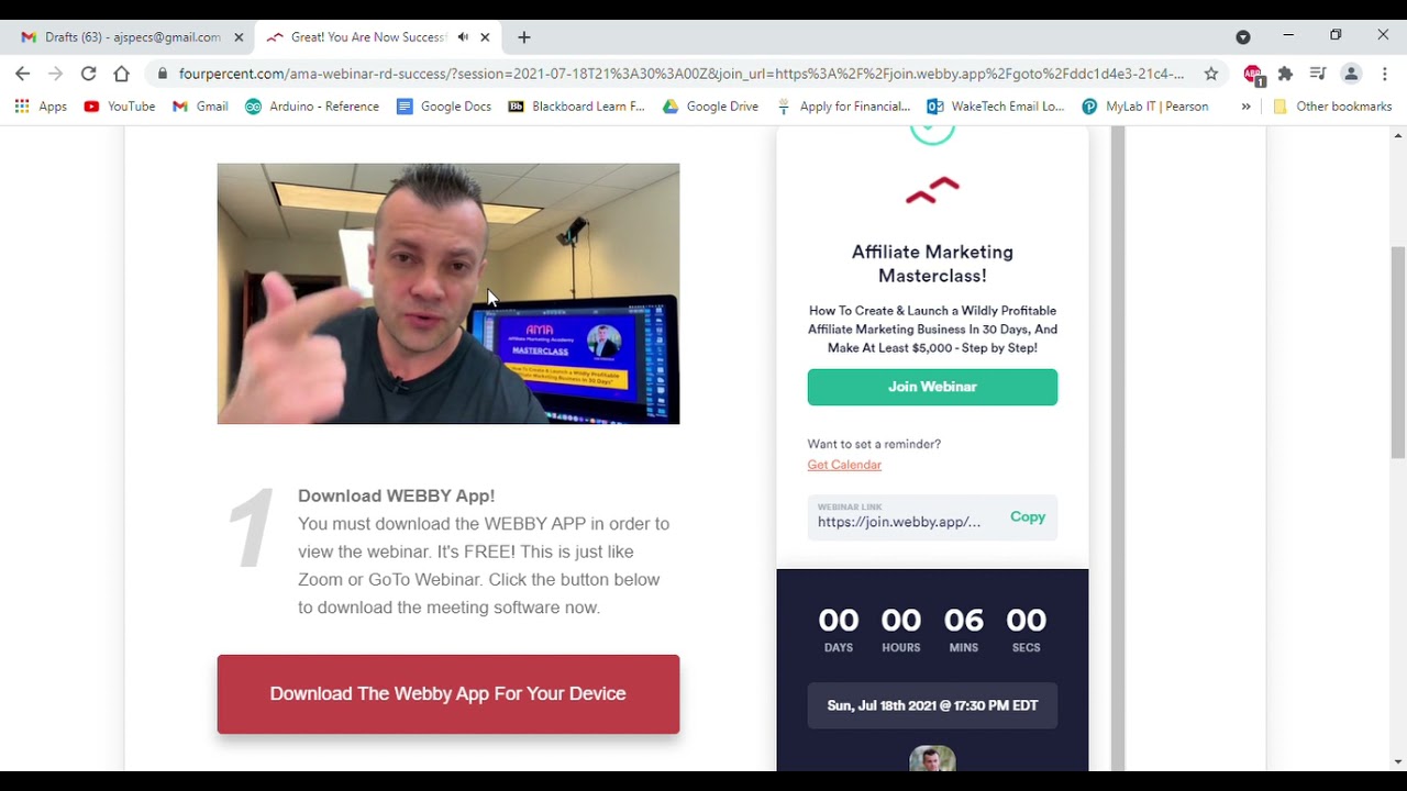 Great! You Are Now Successfully Registered   FourPercent com   Google Chrome 7 18 2021 5 21 17 PM