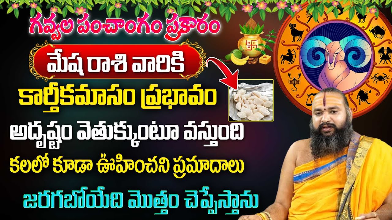 November Mesha Rasi 2024 | Gavvala Panchangam | Karthika Masam Effects ...