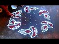karthika masam muggulu/karthigai deepam rangoli/diya muggulu/vilakku kolam/pandaga muggulu