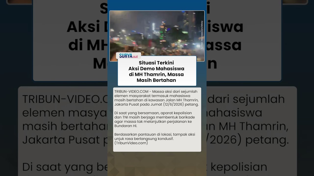 Demo Berlanjut, Massa Aksi Mahasiswa di MH Thamrin Masih Bertahan hingga Petang