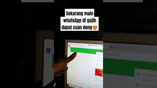 Main whatsApp di gajih.. modal aktif di whatsapp dapat cuan😍 #penghasiluang #cuan
