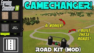 GAMECHANGER! CREATE YOUR OWN ROAD NETWORKS (AI COMPATIBLE!) NEW MOD! FS25