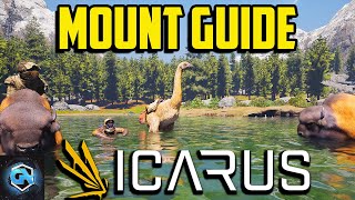 Icarus Beginner Mount Guide! How to Tame a Moa and a Buffalo Mount in Icarus!