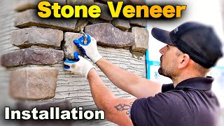 Stone Veneer Installation  Part 2. Corners And Flats (Like A PRO)