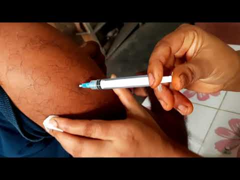 Arm IM Injection Video [Trialon injection push ]