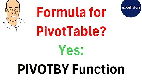 Excel PIVOTBY Function to Create Completely Dynamic PivotTable Formula Reports! EMT 1845