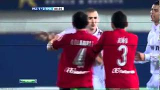Özil & Benzema Fight vs Ramis ( Mallorca vs Real Madrid )
