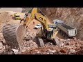 Caterpillar 375 Excavator Loading Trucks On Quarry - Sotiriadis/Labrianidis Quarry Works