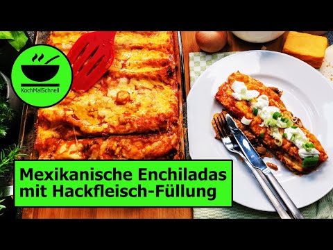 Mexikanische Enchiladas überbacken 🧀 mit Hackfleischfüllung von KochMalSchnell