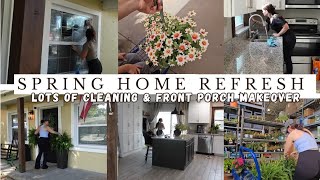 Small Home spring refresh | Front porch makeover |  Get it all done, mom motivation