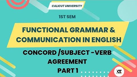 Calicut University |1st sem Functional Grammar and communication |unit 2| part 1|