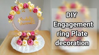 Decorate Ring ceremony plate at home ringplatter ringdecorationplate